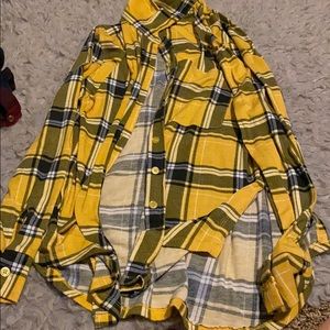 Long yellow flannel